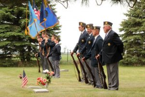 Honor Guard flag and rifle team